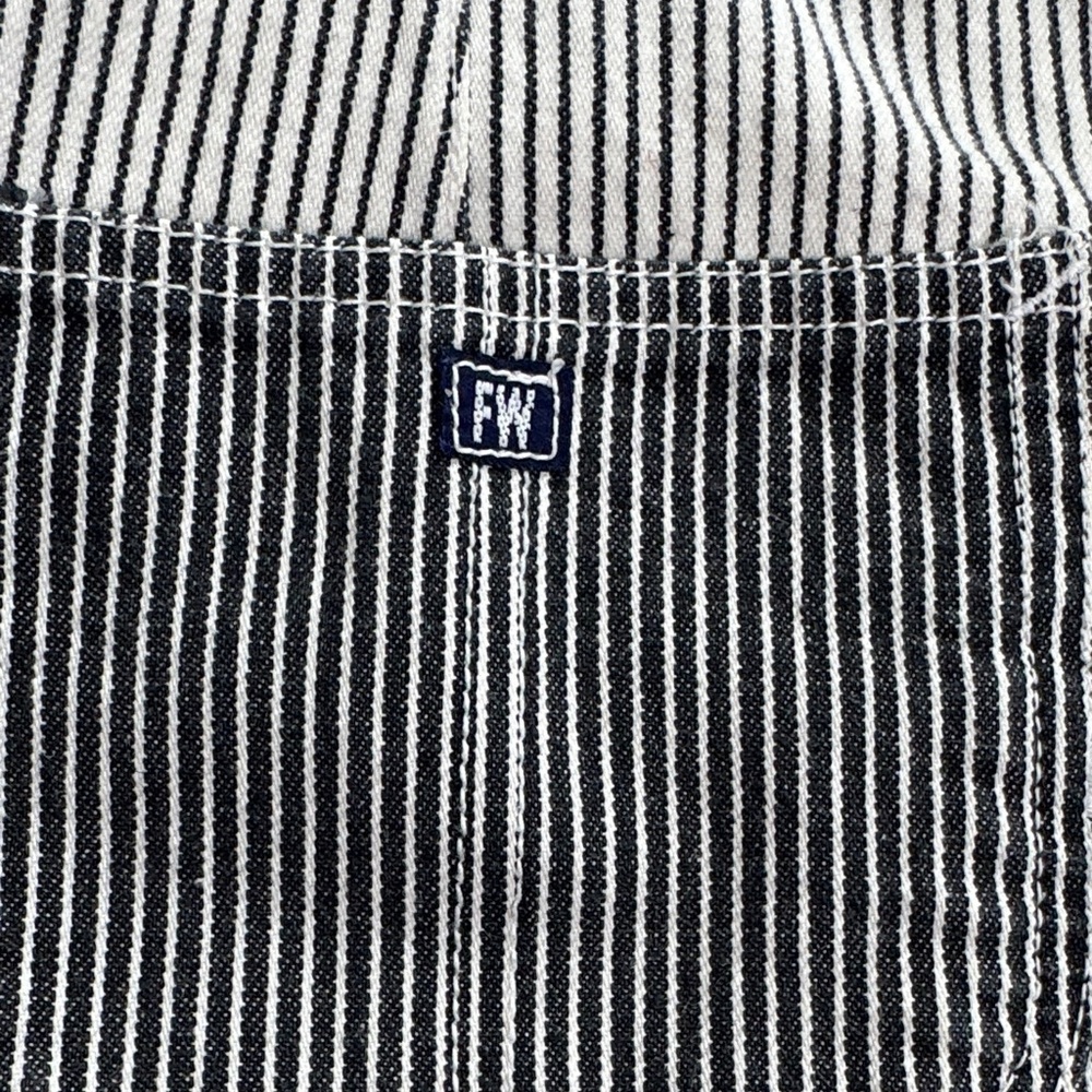 Vintage Y2K Grunge Stripped A-Line Skirt with Button Detail - Picture 6 of 6